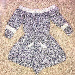 floral romper WORN ONCE!!!